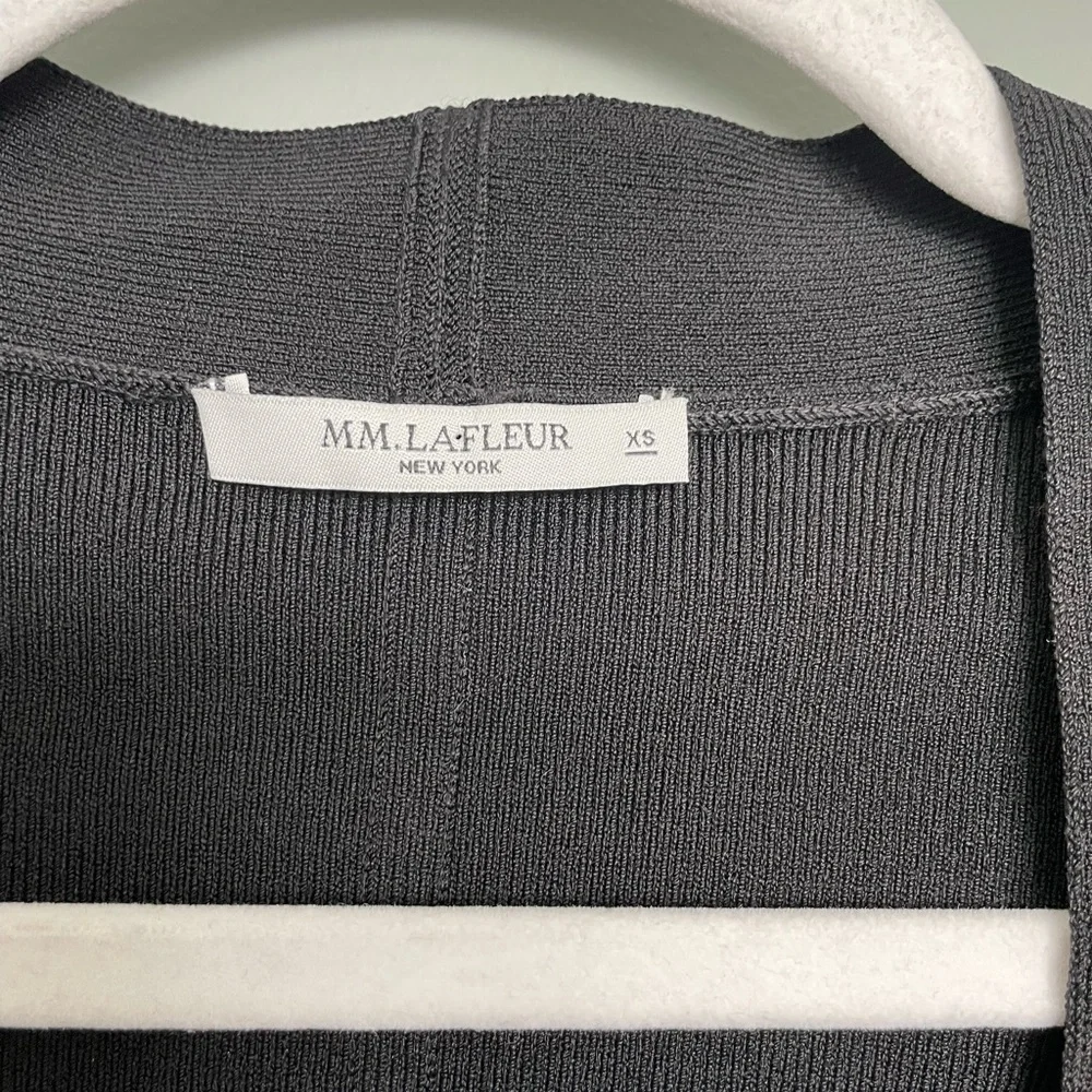 MM Lafleur "Sant Ambroeus" Jardigan Black Cropped Open Front Cardigan Jacket - Picture 5 of 17